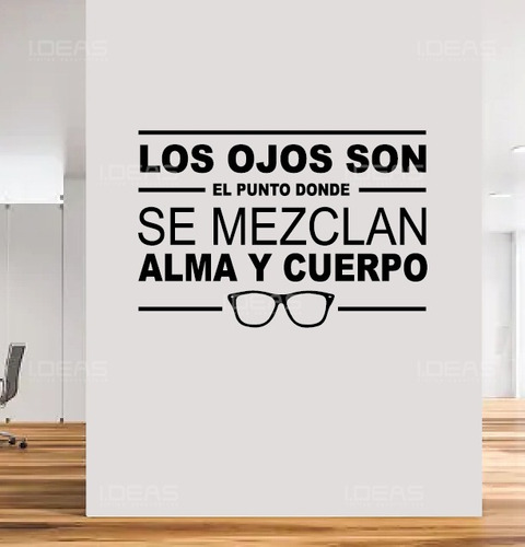 Vinilo Decorativo Frases Los Ojos Son El Punto Sticker De Pared Calcomania 115x80cm