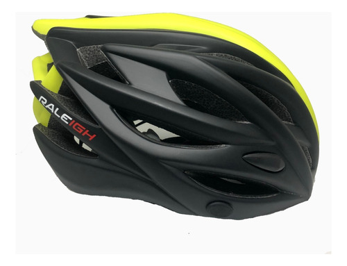 Casco Mountain Bike Raleigh 29 Ventilaciones Bicicleta Color Negro/amarillo Talle M