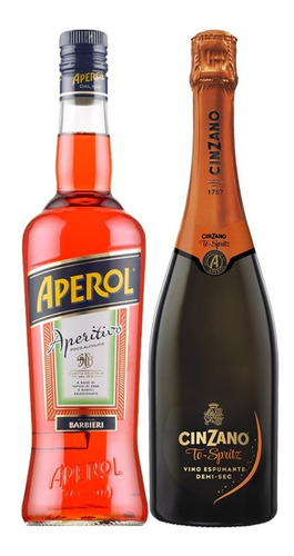 Promo 1 Aperol 750cc + 1 Cinzano To Spritz 750cc