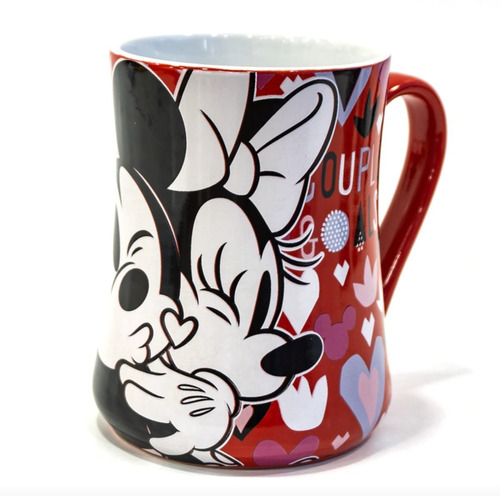 Tazon Grande Taza De Ceramica Mickey Y Minnie Mouse 380ml D4