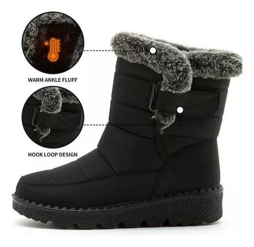 Botas De Nieve Con Forro De Ferry Impermeables Para El Frío
