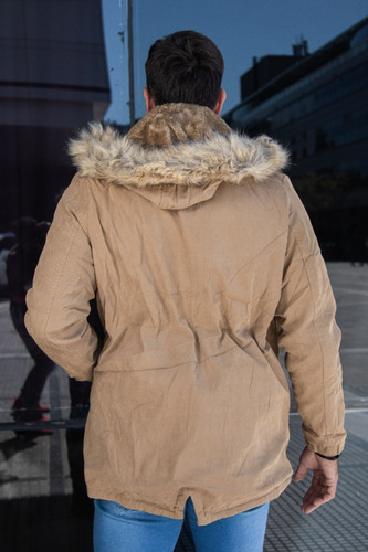 Imagen 5 de 9 de Campera Parka Hombre Gabardina Interior Corderito Importada