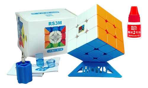 Cubo Rubik 3x3 Moyu Rs3 M Magnetico + Lubricante Moyu
