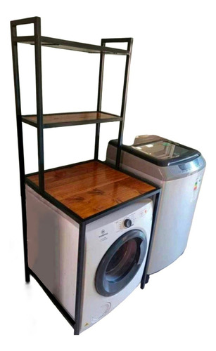 Mueble Base Soporte Lavadora O Secadora Con Repisa Superior