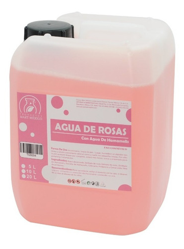  Agua De Rosas Con Agua De Hamamelis  (10 Litros)