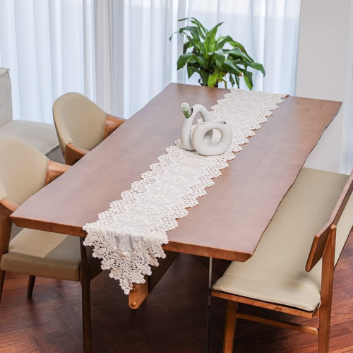 Lacely Flower Lace Table Runner Patch Bordado 12 × 86 Pulgad