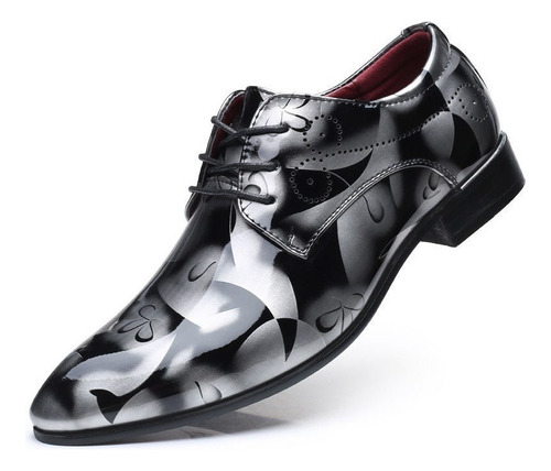 Zapatos De Charol Hombre Point-toe Party Crystal Leather