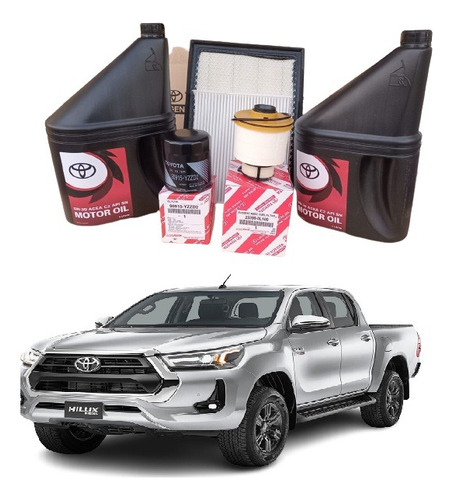 Kit 4 Filtros Toyota Hilux Sw4 2.4 2.8  Año 2016  Original.