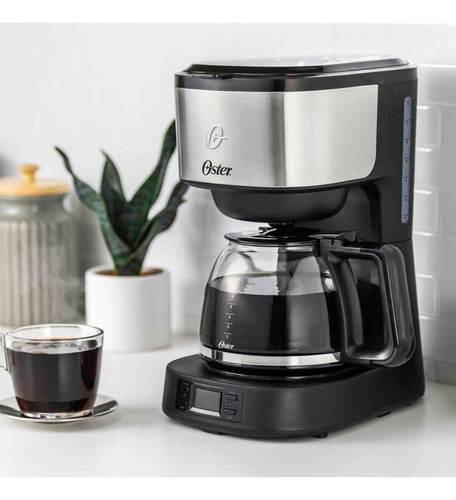 Oster Cafetera Programable 8 Tazas En Acero Inoxidable