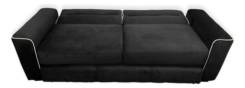 Sofá Cama Sillón Sala Hogar Minimalista 3 Posiciones Negro Liso