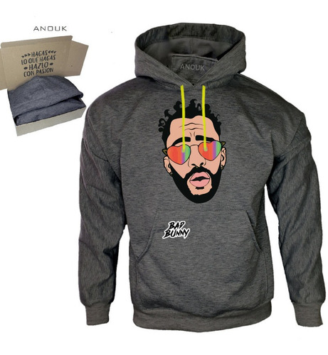 Imagen 4 de 10 de Buzo Hoodie Personalizado Saco Bad Bunny Unisex Estampado R4