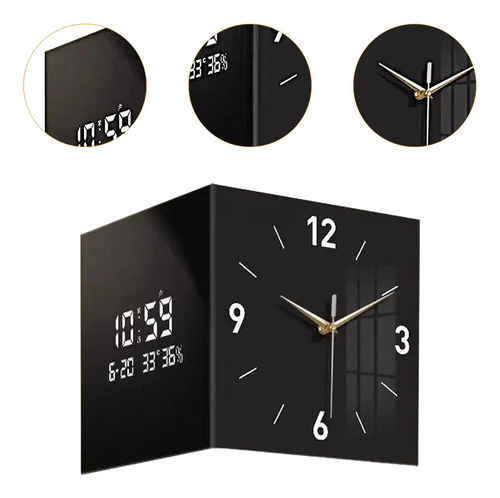 Reloj De Esquina Reloj De Doble Cara Decorativa 26cmx26cm