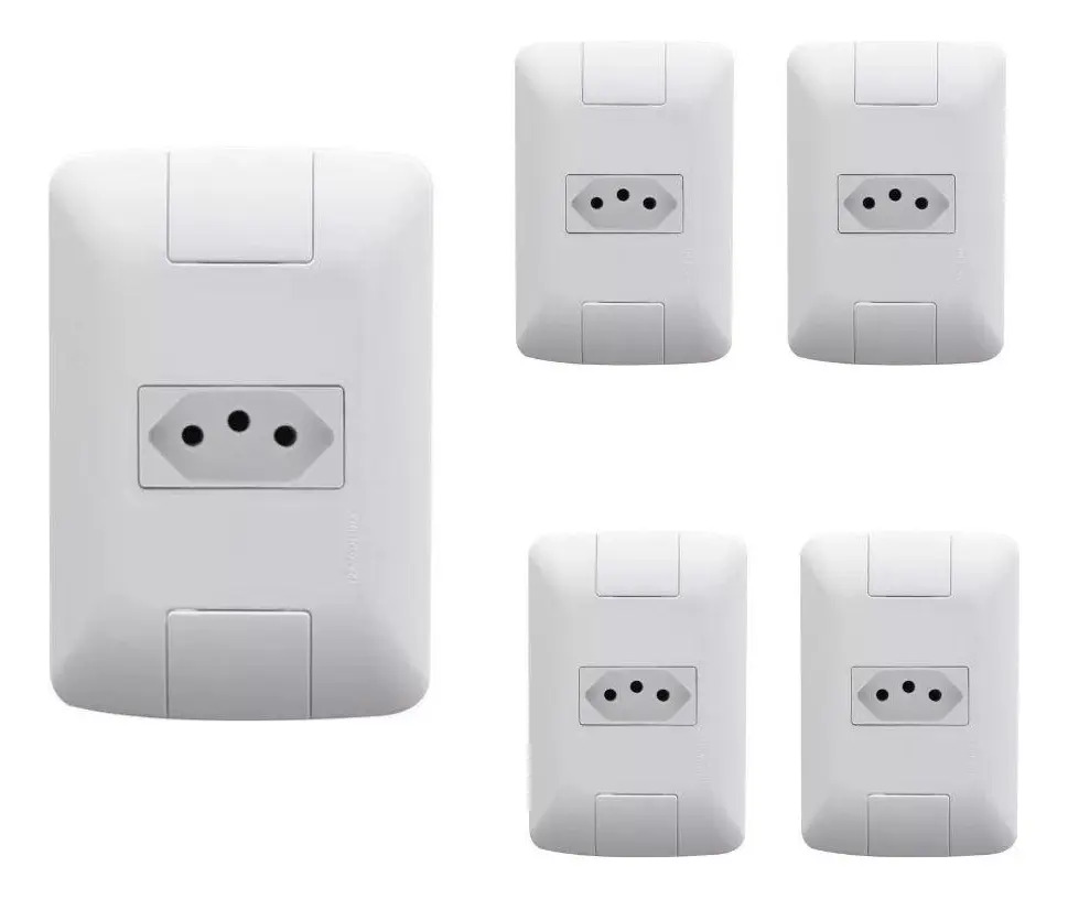 Conjunto Tomada 2p+t 20a/250v Aria Branca 5un - Tramontina Cor Branco