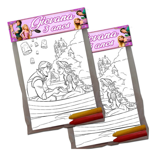 10 Kit's Para Colorir Personalizado Rapunzel / Enrolados Mod 01