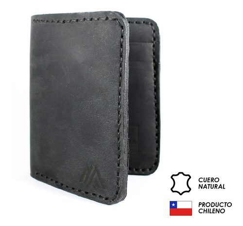 Imagen 2 de 10 de Billetera Tarjetero Billetera Cuero Natural Hombre Mujer