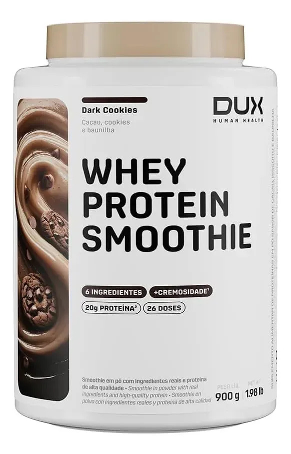Whey Protein Dux Smoothie Dark Cookies Proteína Em Pó 900g Outros