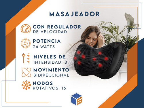Masajeador Cervical Electrico Espalda Pies Para Auto