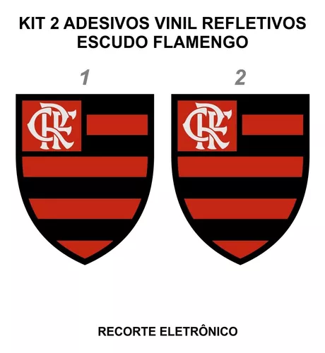 Kit 2 Adesivos Vinil Refletivo Carro Flamengo Crf Futebol