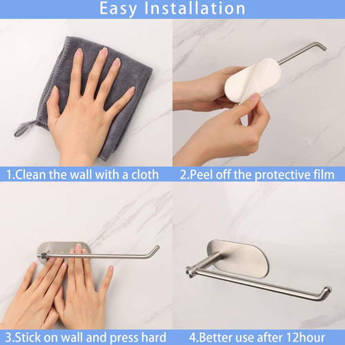 Toallero De Mano Autoadhesivo Y Gancho Para Toallas De Baño,
