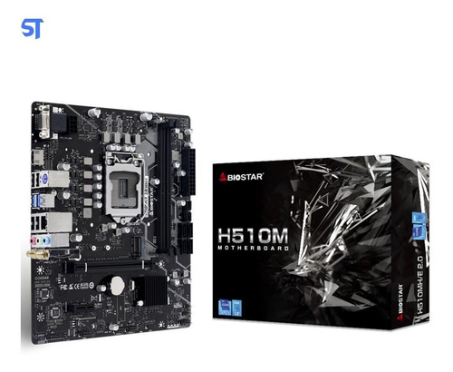 Placamãe Biostar H510mx/e 2.0 Chipseth510 Intel Lga1200 Matx