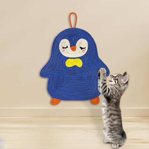 Estera Colgante De Rastro De Gato Con Correa Pingüino