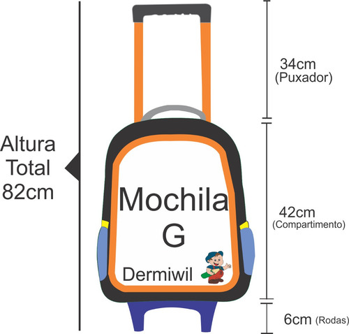 Imagem 10 de 10 de Mochilete Vampirinha Com Lancheira E Estojo Dermiwil 37567