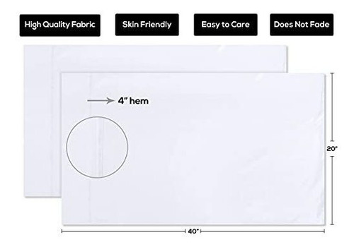 Fundas De Almohada Paquete De 4pzs Tamaño King Color Blanco