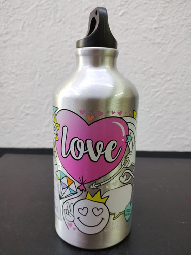 Botella De Agua Just My Style De Aluminio 500ml De Uso (Usado)
