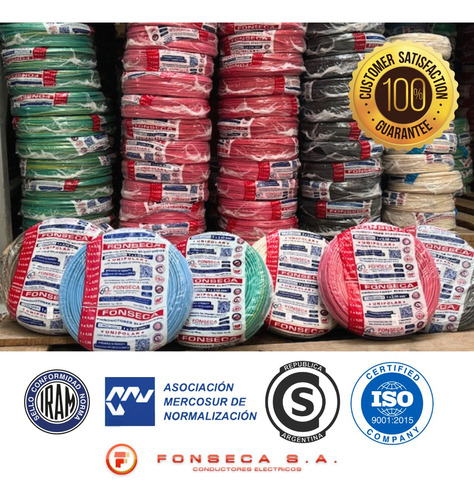Cable Unipolar 1,5mm Fonseca Pack 6 Rollos De 100m