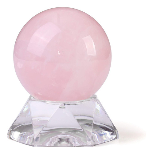 Bola De Cristal Curativa De Cuarzo Rosa 1.5 Pulgadas