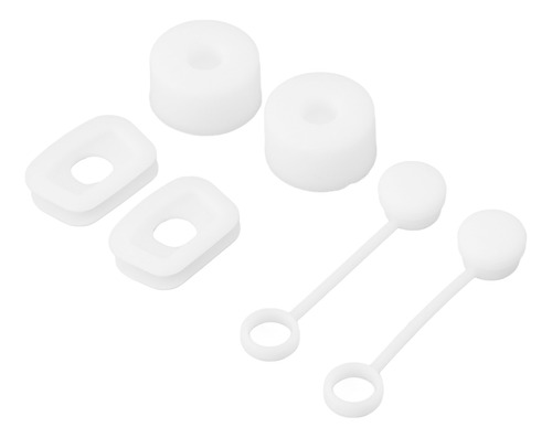 Juego De 6 Tapones De Silicona Para Pajita Reutilizables Y