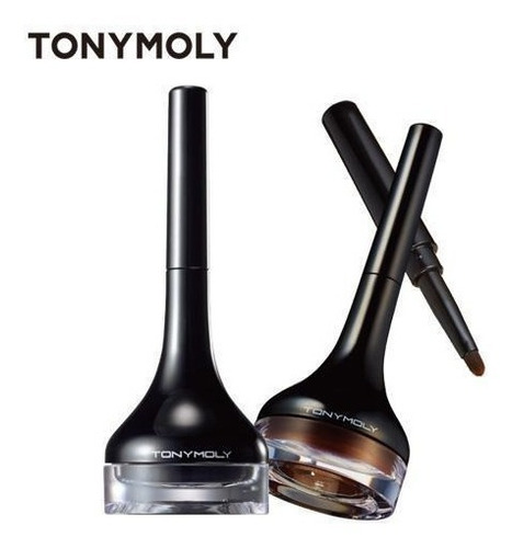 Delineador Tonymoly Back Gel Eyeliner Long Brush 4g Color Café