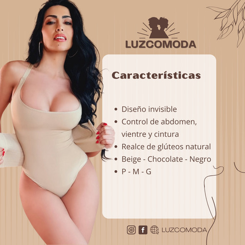Body Brasileño Modelador Reductor Compresión Abdominal Dama Vedetina - Beige M