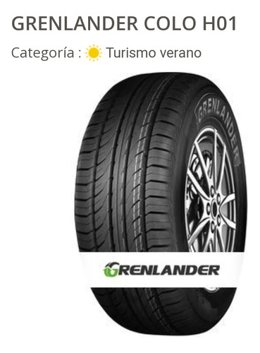 Caucho 165/70r13 Grenlander Colo H01 Pcr Triple Aaa 3 Años G