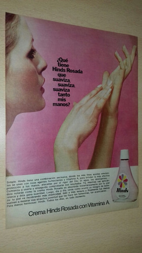 P111 Clipping Publicidad Cremas Hinds Año 1975