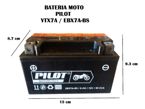 Bateria Moto Pilot Ytx7a Scooter, Kinlon 150/200 Y Mas