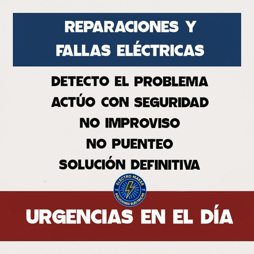 Electricista Matriculado 24hs Urgencias Electricas Cortocir