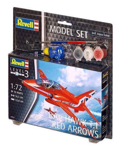 Revell 64921 Model Set Bae Hawk T.1 Red Arrows 1/72 Completo