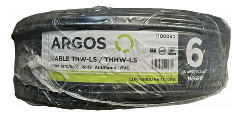 25 Mts Cable Thw-ls / Thhw- Ls Calibre 6 Argos