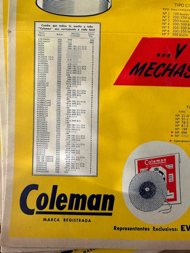 Antigua Publicidad De Tubos Reforzados ¨coleman¨ (Usado)