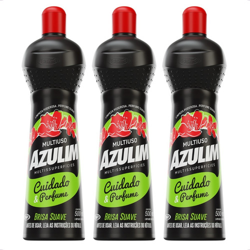 3 Unid. Limpador Multiuso Azulim 500ml Brisa Suave