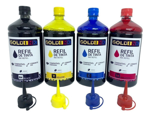 Kit 4 Litros Tinta Para Impressora Epson L355 L365 L375 L380