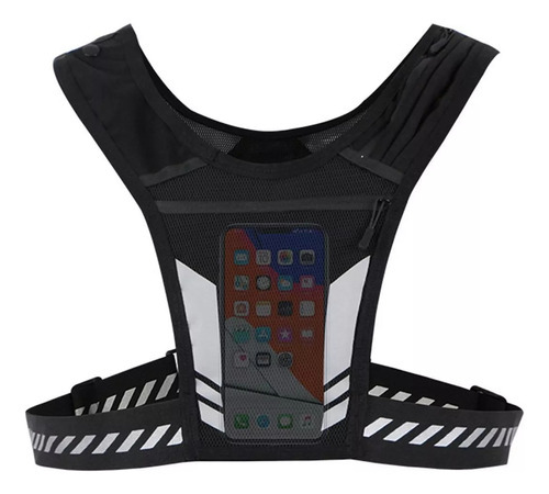 Mochila ciclismo Genérica As described Running vest, sports backpack, reflective vest, riding bag color negro diseño lisa 0L