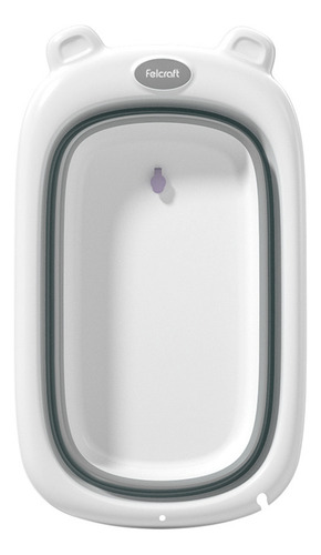 Bañera Bebe Plegable Con Tapon Indicador De Temperatura Color Gris Bali