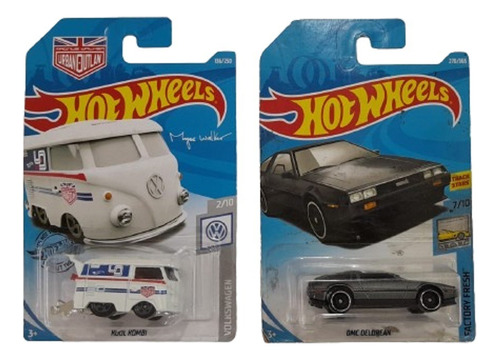 Hot Wheels Combo Dmc Delorean Y Volkswagen Kool Kombi 