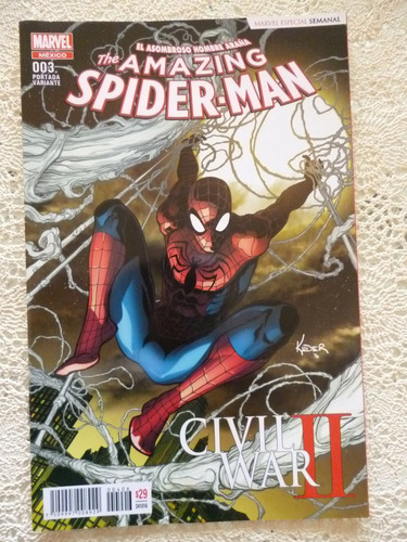 Amazing Spider Man # 3 Civil War / Marvel Comics / Televisa