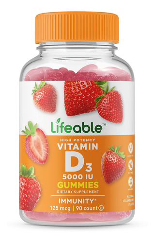 Lifeable Vitamina D 5000 Ui  Suplemento De Gomitas De Gran S