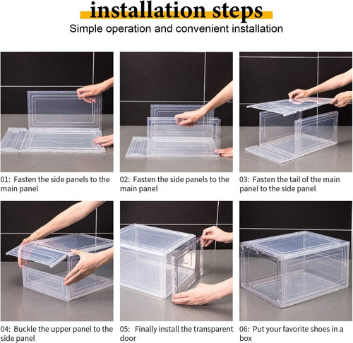 Caja De Zapatos Con Parte Delantera Abatible, Juego De ...