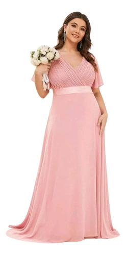 Vestido Largo De Fiesta Gala Tallas Plus Size Elegante Ml29