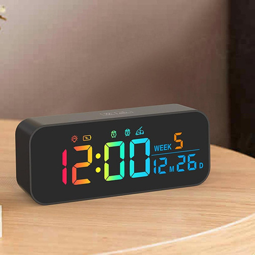 Fs Reloj Digital De Mesa Con Luz Ambiental Suave